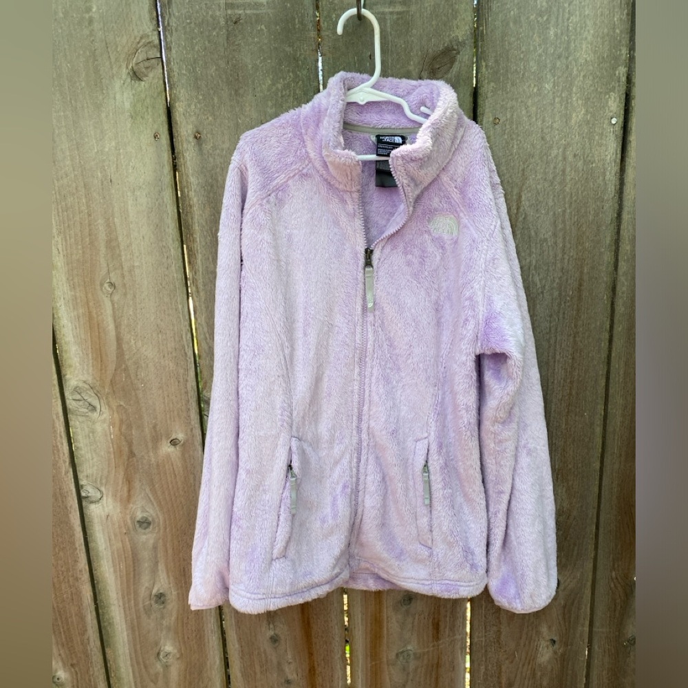 Girls The North Face Lilac Purple Fleece Jacket Large 14/16